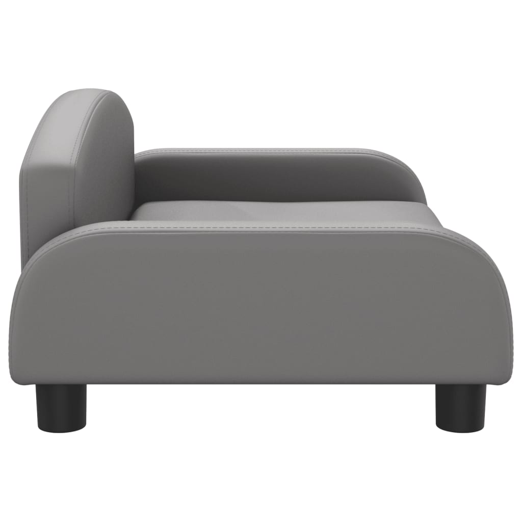 Kindersofa Grau 70x45x30 cm Kunstleder