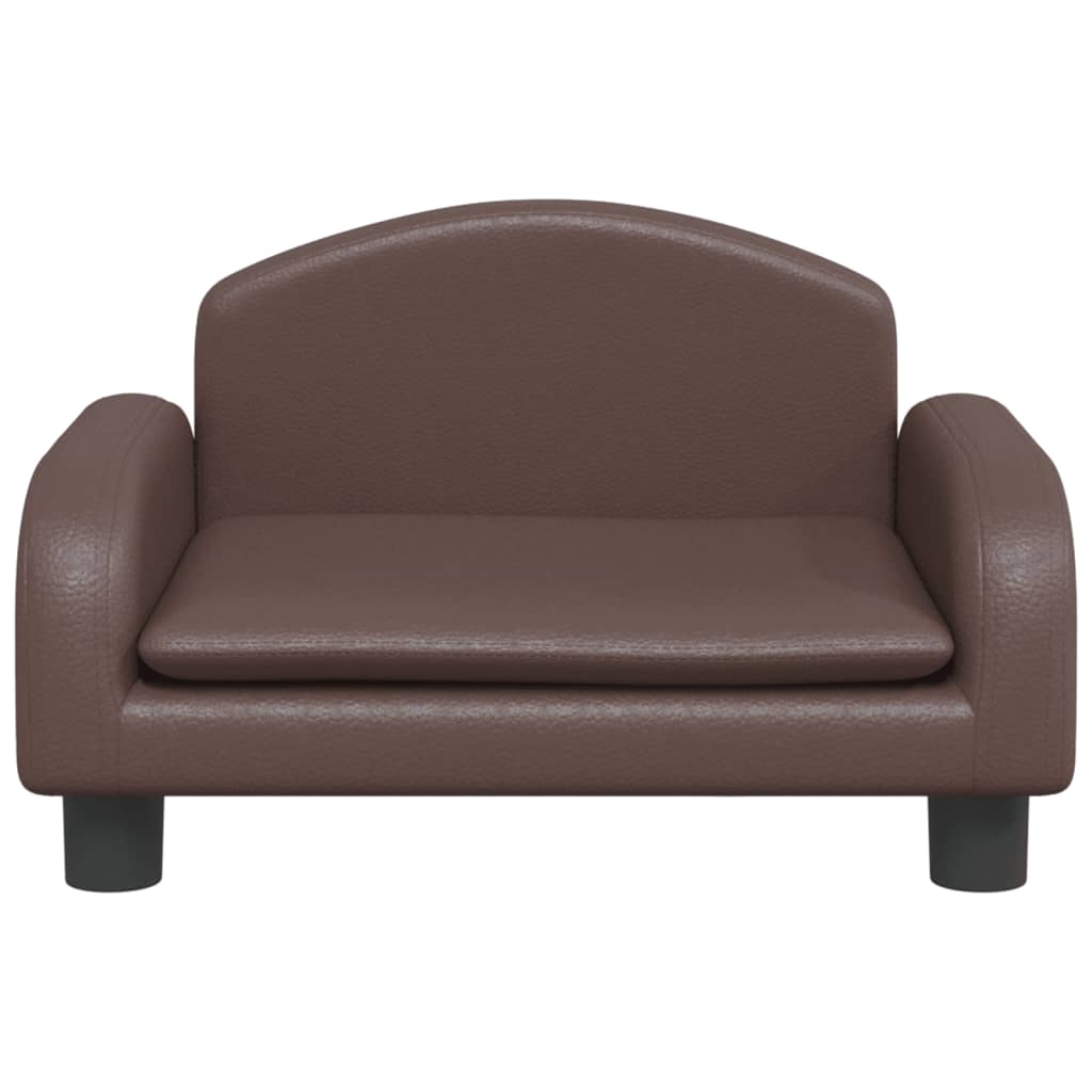 Kindersofa Braun 50x40x30 cm Kunstleder