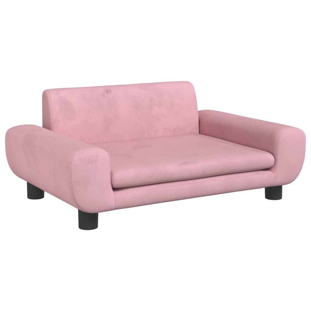 Kindersofa Rosa 70x45x33 cm Samt