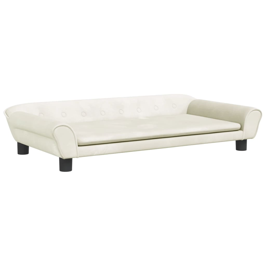 Kindersofa Creme 100x50x26 cm Samt