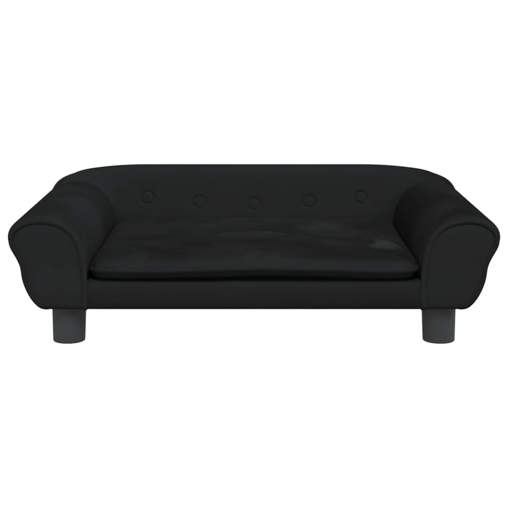 Kindersofa Schwarz 70x45x26 cm Samt