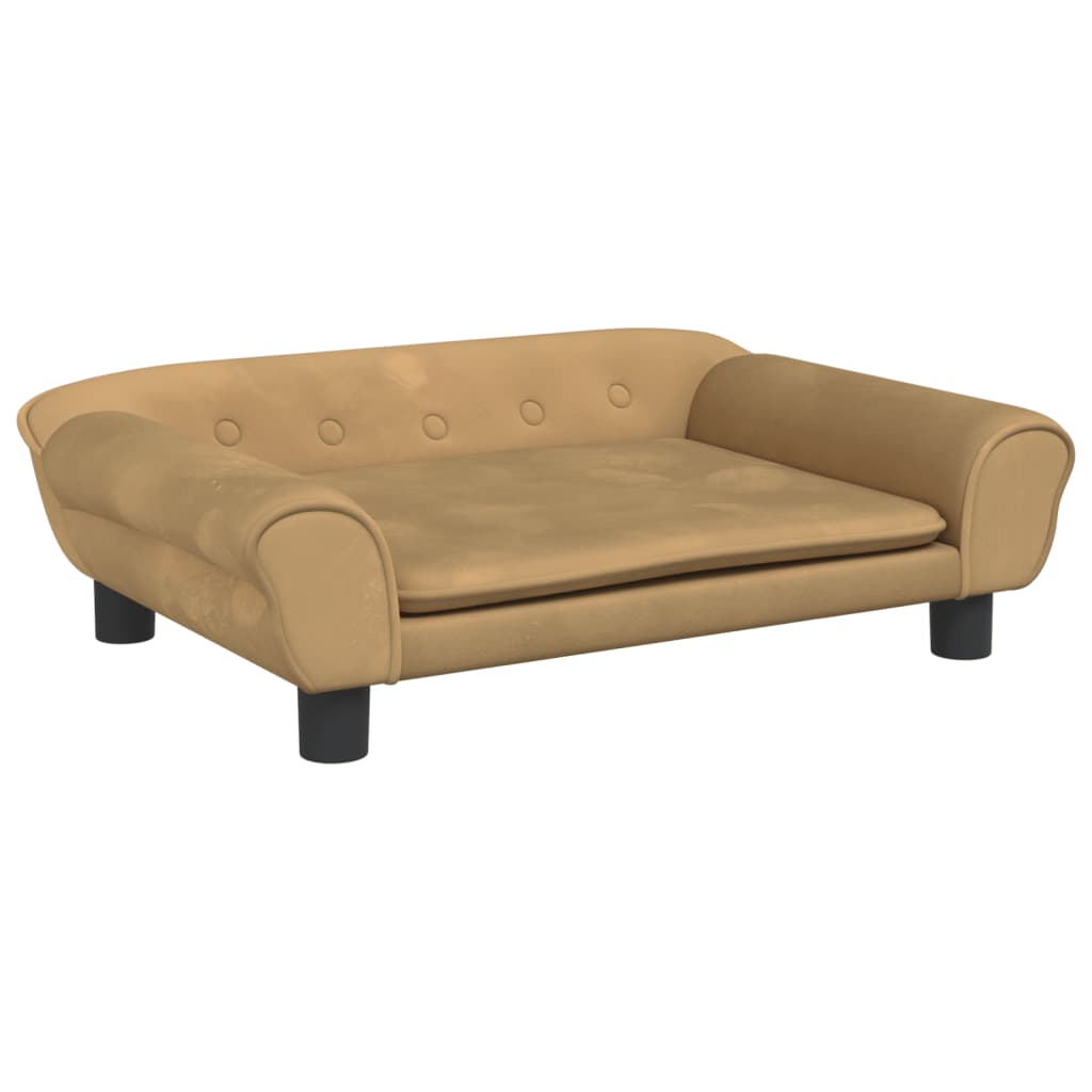 Kindersofa Braun 70x45x26 cm Samt