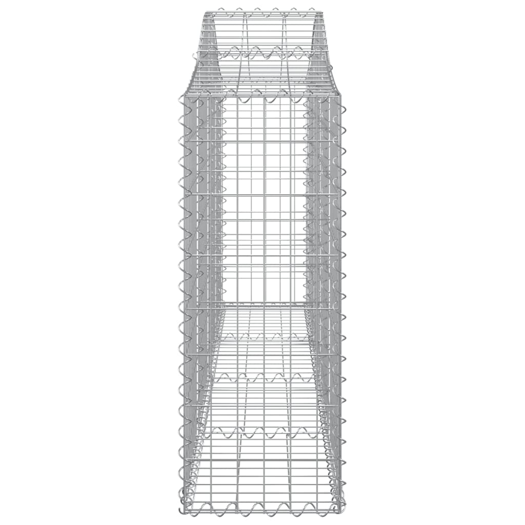 Gabionen mit Hochbogen 6 Stk. 200x30x80/100 cm Verzinktes Eisen