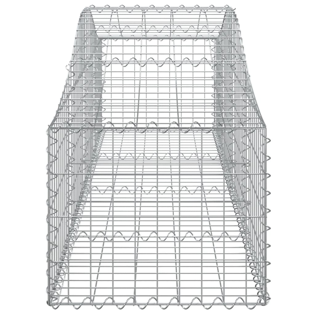 Gabionen mit Hochbogen 7 Stk. 200x50x40/60 cm Verzinktes Eisen