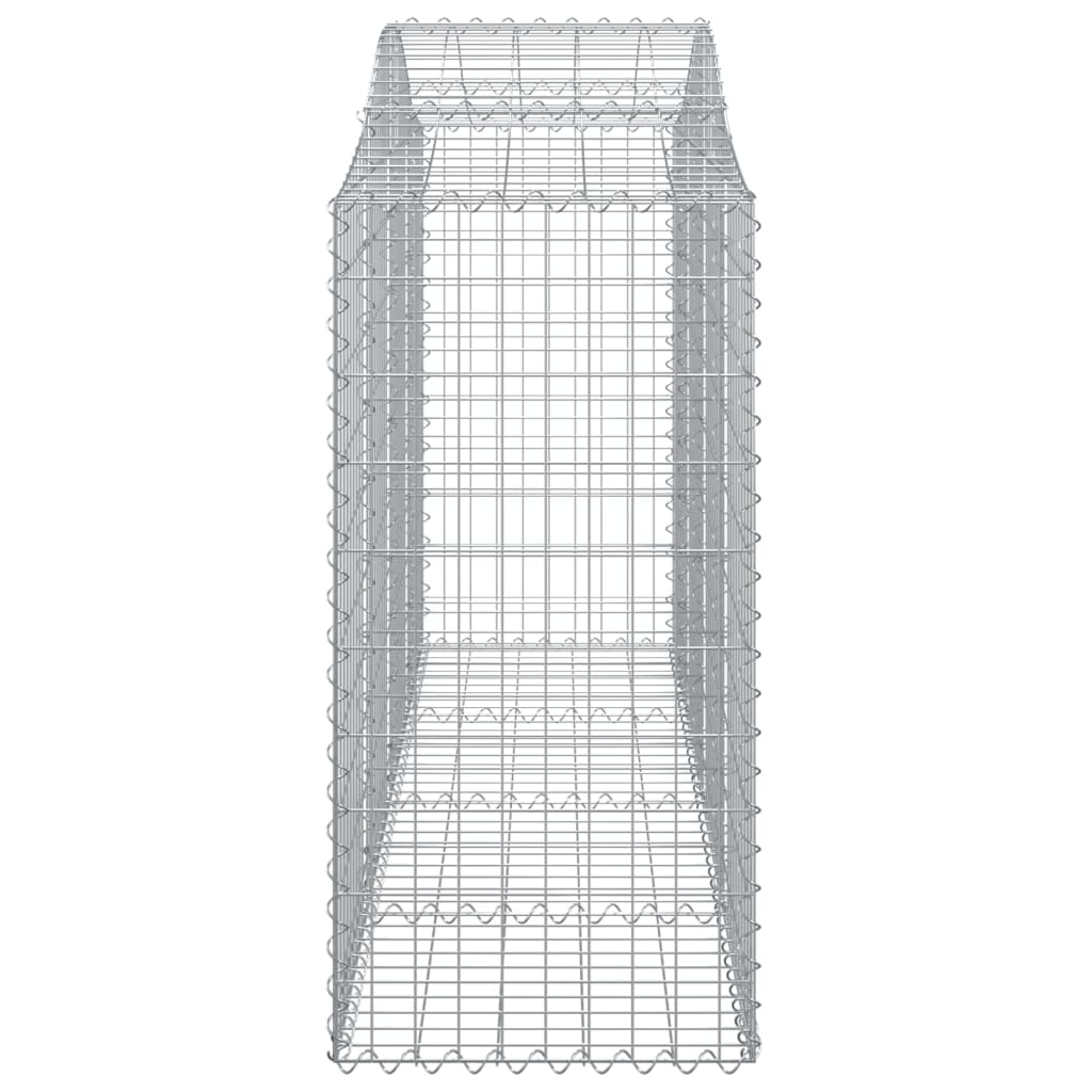 Gabionen mit Hochbogen 18 Stk 200x50x100/120cm Verzinktes Eisen