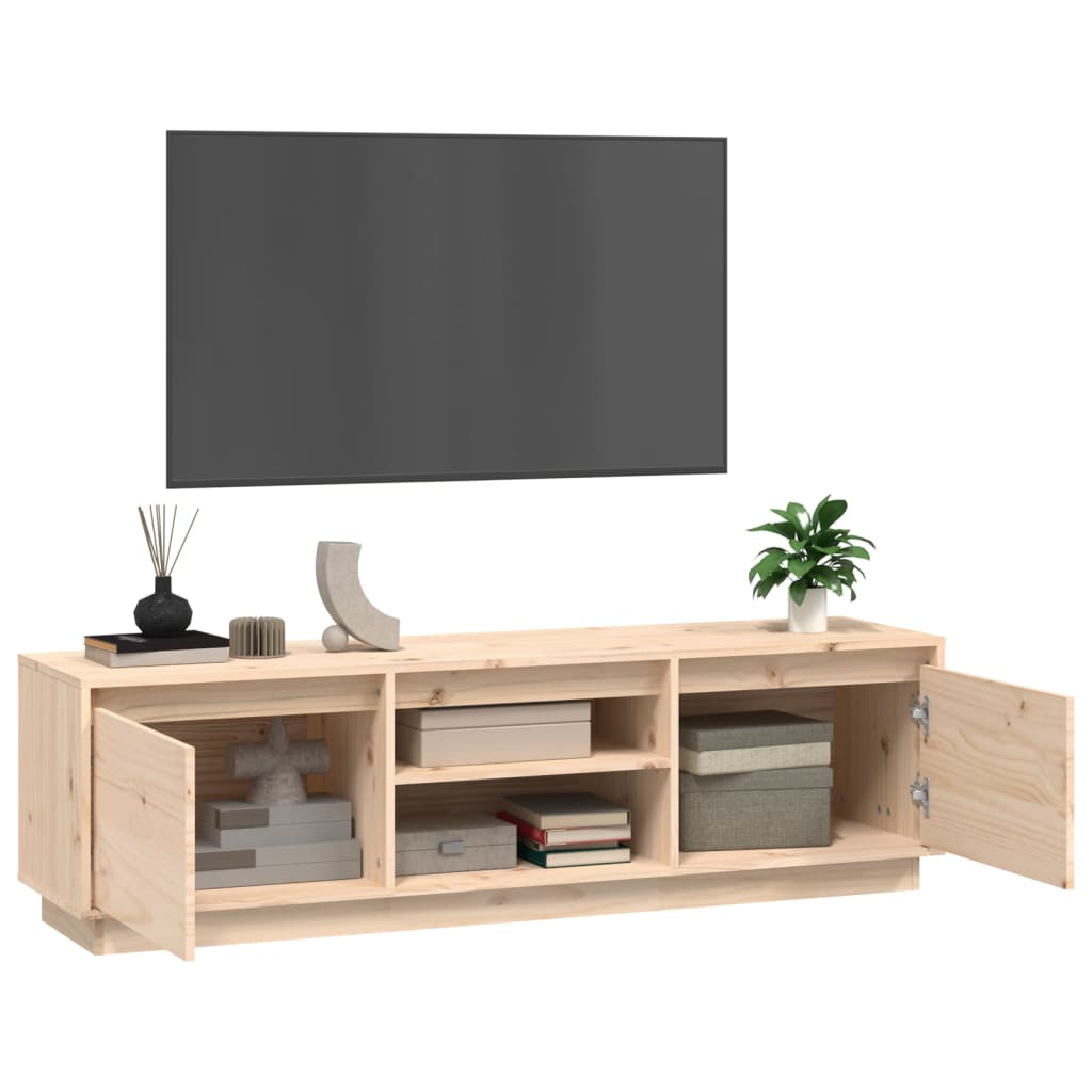 TV-Schrank 140x35x40 cm Massivholz Kiefer