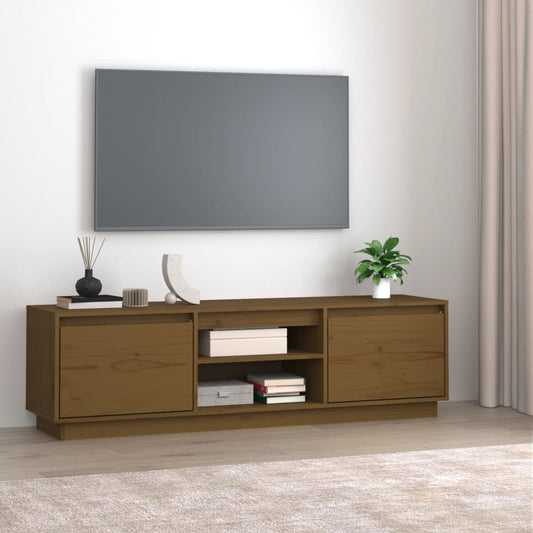 TV-Schrank Honigbraun 140x35x40 cm Massivholz Kiefer