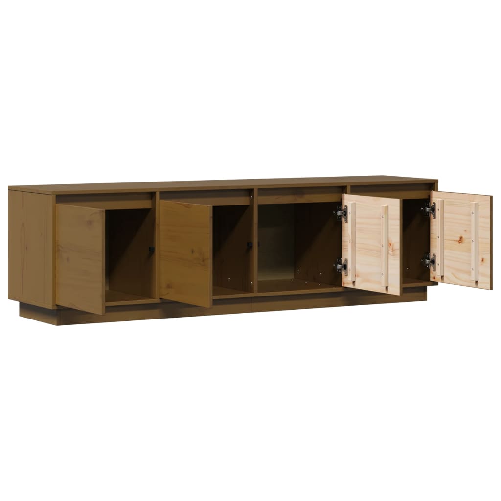 TV-Schrank Honigbraun 156x37x45 cm Massivholz Kiefer