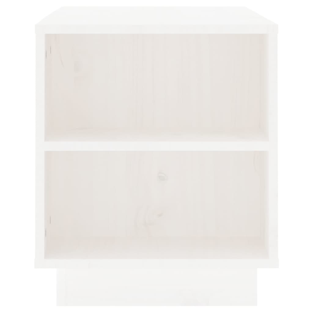 TV-Schrank Weiß 110x35x40,5 cm Massivholz Kiefer