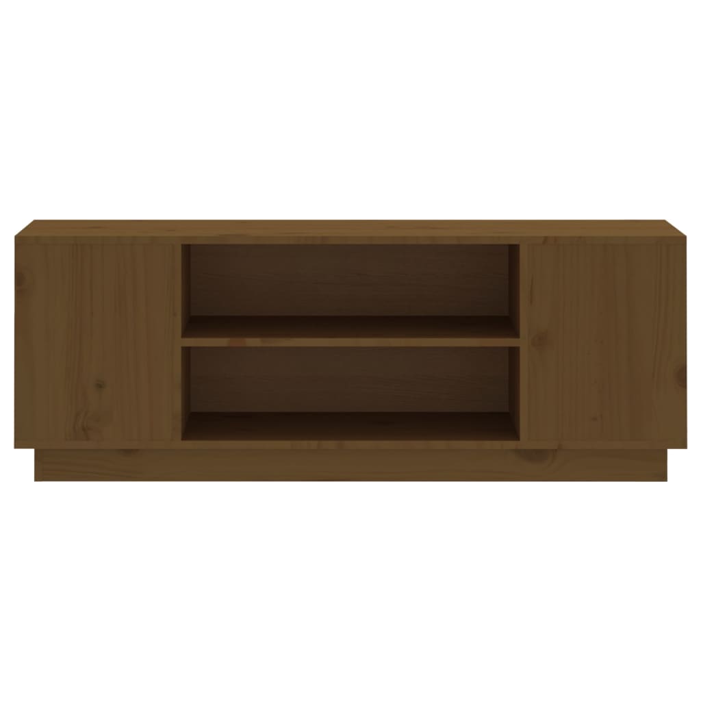 TV-Schrank Honigbraun 110x35x40,5 cm Massivholz Kiefer