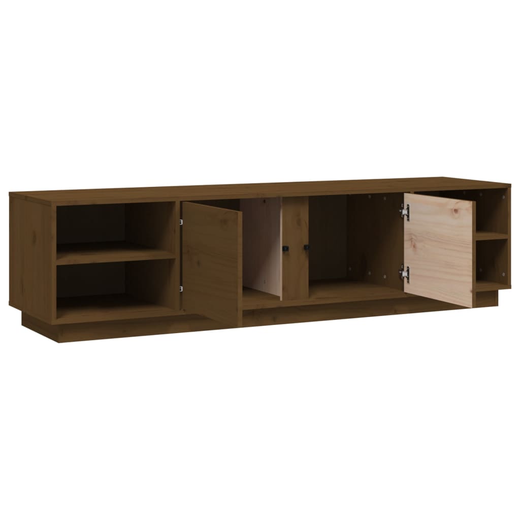 TV-Schrank Honigbraun 156x40x40 cm Massivholz Kiefer