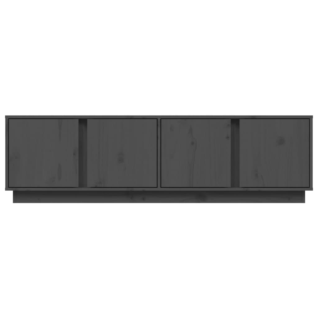 TV-Schrank Grau 140x40x40 cm Massivholz Kiefer