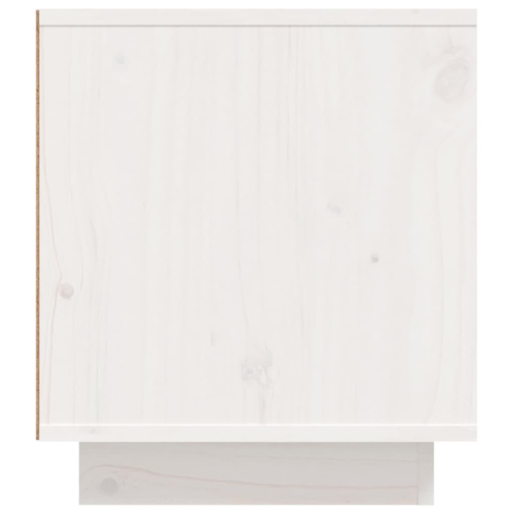 TV-Schrank Weiß 110x35x40,5 cm Massivholz Kiefer