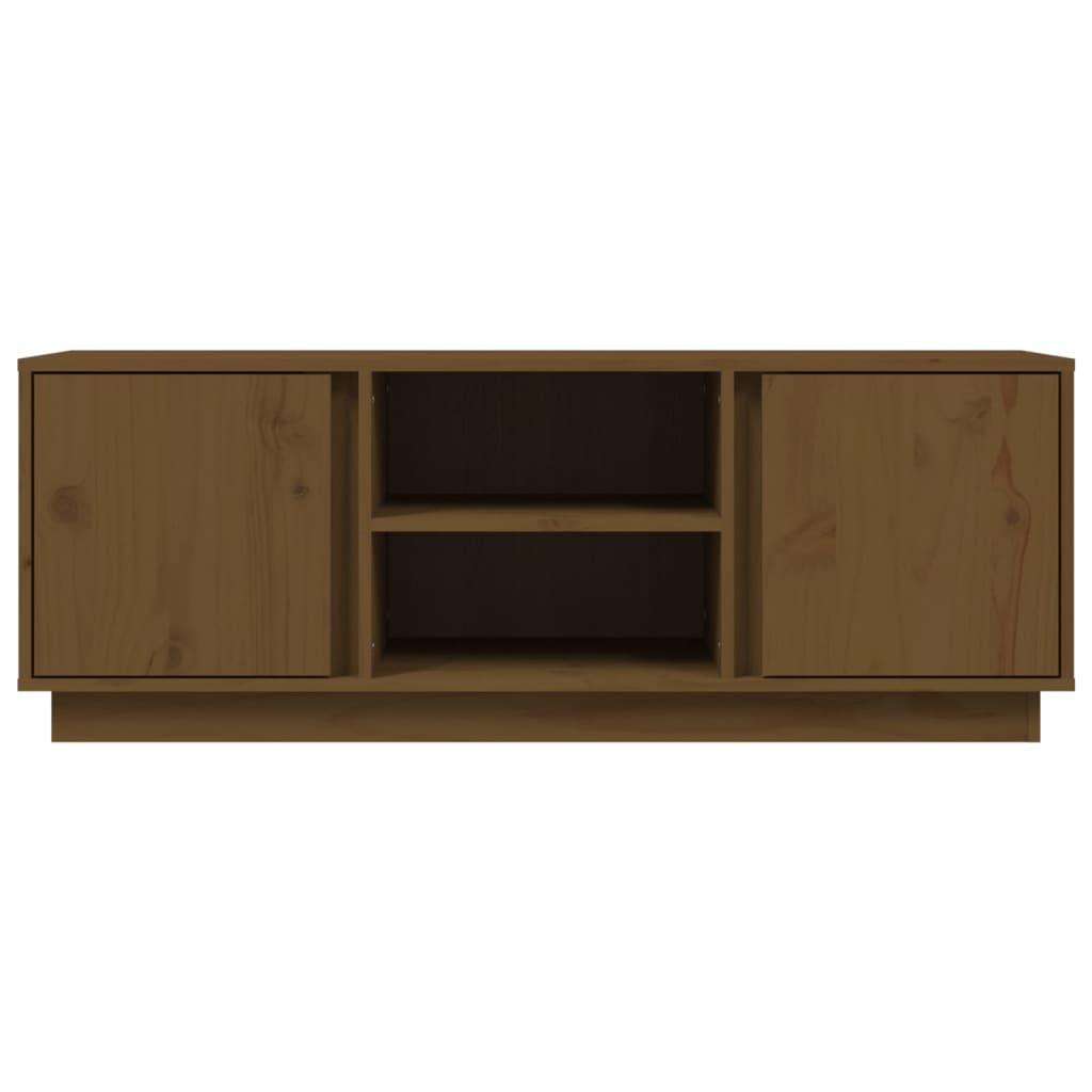 TV-Schrank Honigbraun 110x35x40,5 cm Massivholz Kiefer