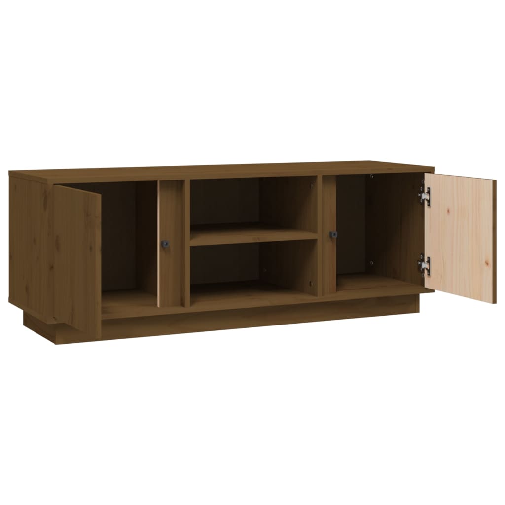 TV-Schrank Honigbraun 110x35x40,5 cm Massivholz Kiefer