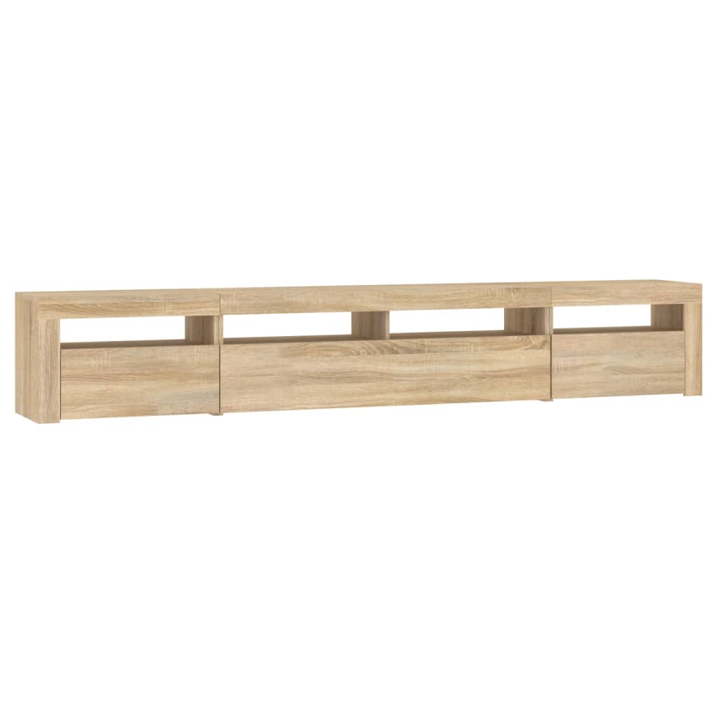 TV-Schrank mit LED-Leuchten Sonoma-Eiche 240x35x40 cm