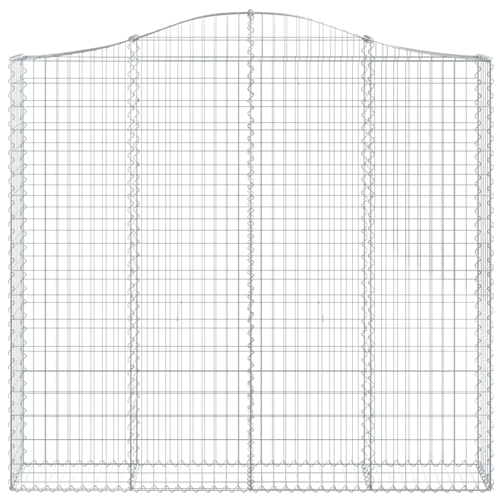 Gabione mit Hochbogen 200x30x180/200 cm Verzinktes Eisen