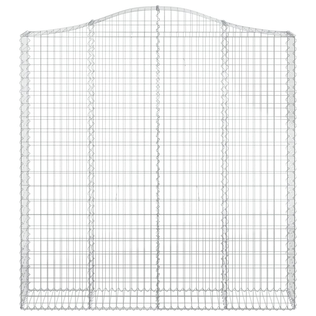 Gabione mit Hochbogen 200x30x200/220 cm Verzinktes Eisen