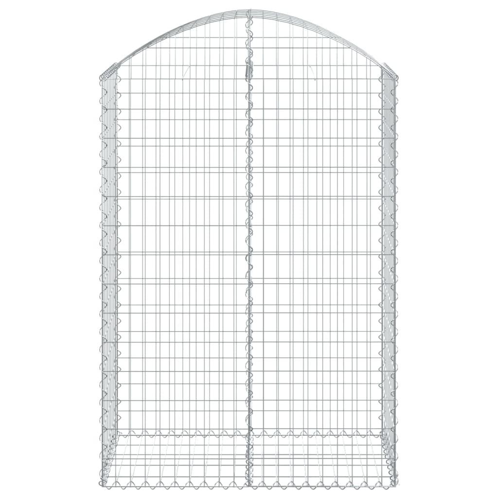 Gabione mit Hochbogen 100x50x140/160 cm Verzinktes Eisen