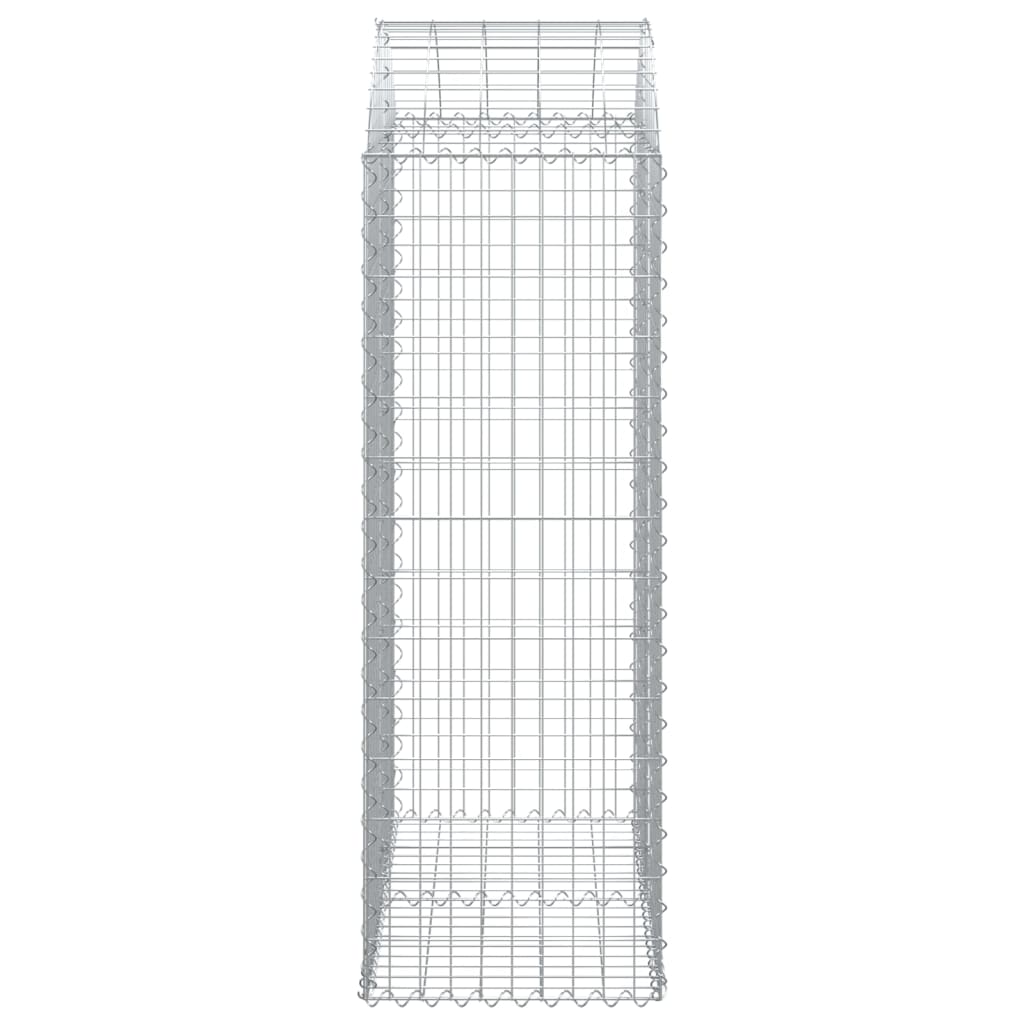 Gabione mit Hochbogen 100x50x140/160 cm Verzinktes Eisen