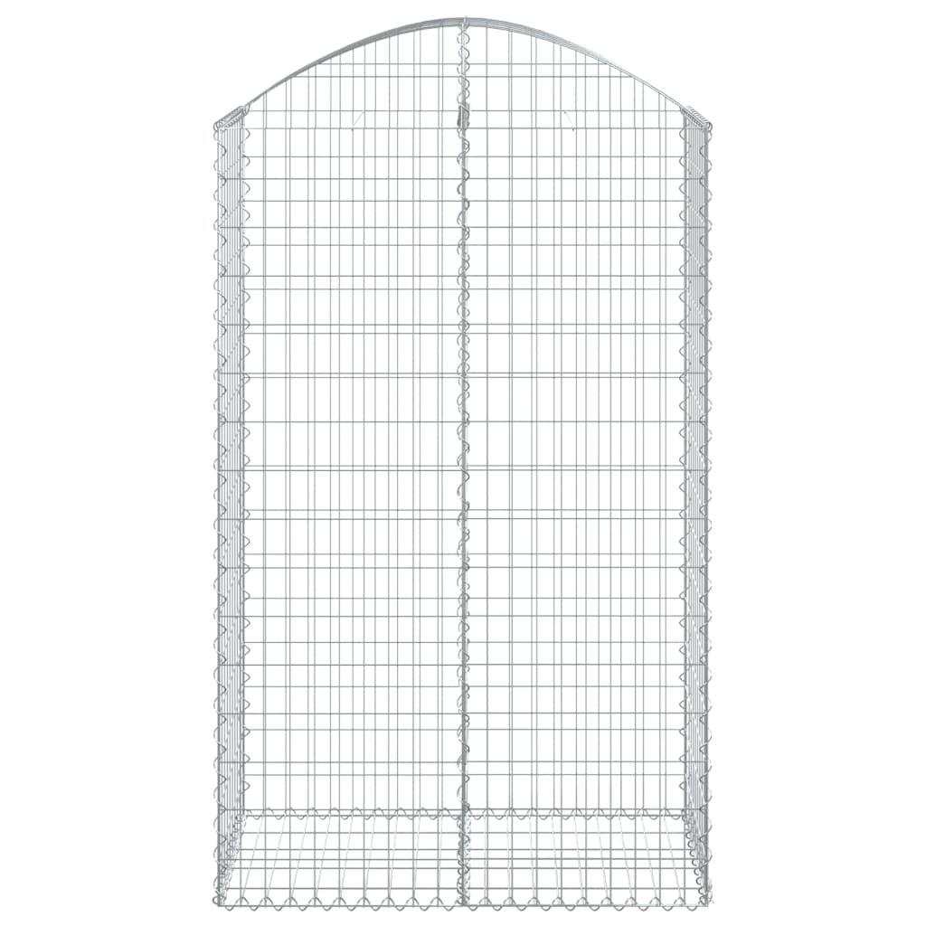 Gabione mit Hochbogen 100x50x160/180 cm Verzinktes Eisen