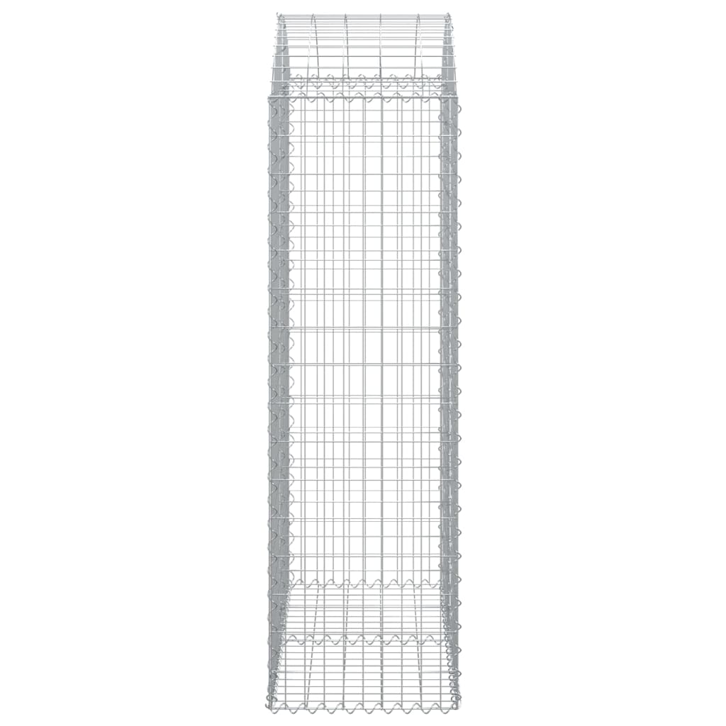 Gabione mit Hochbogen 100x50x160/180 cm Verzinktes Eisen