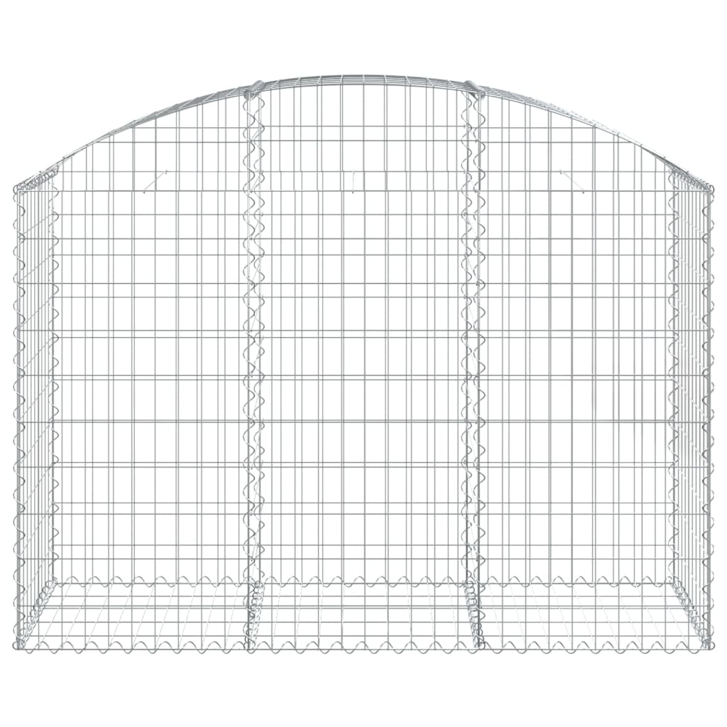 Gabione mit Hochbogen 150x50x100/120 cm Verzinktes Eisen