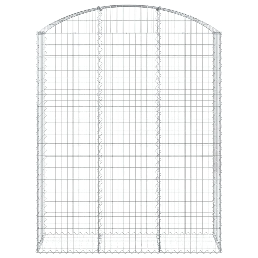 Gabione mit Hochbogen 150x50x180/200 cm Verzinktes Eisen