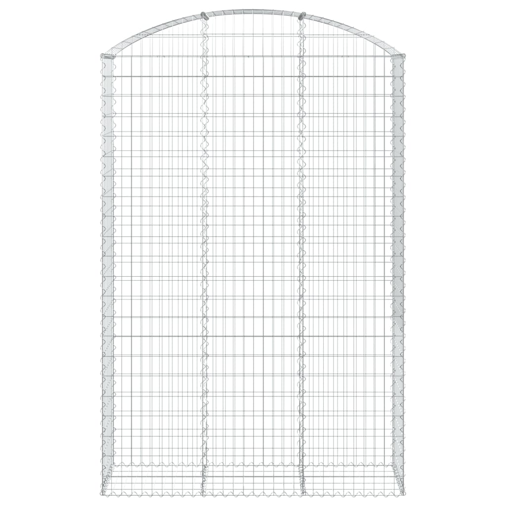 Gabione mit Hochbogen 150x50x220/240 cm Verzinktes Eisen