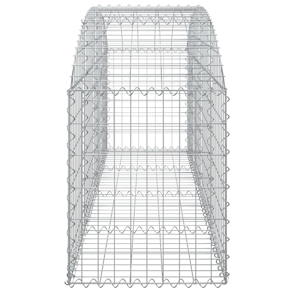 Gabione mit Hochbogen 200x50x60/80 cm Verzinktes Eisen