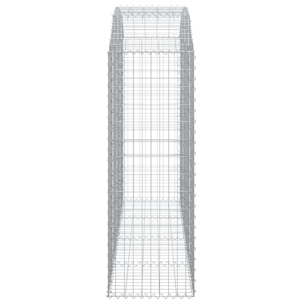 Gabione mit Hochbogen 200x50x140/160 cm Verzinktes Eisen