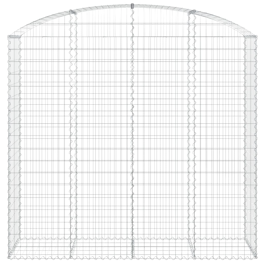 Gabione mit Hochbogen 200x50x180/200 cm Verzinktes Eisen