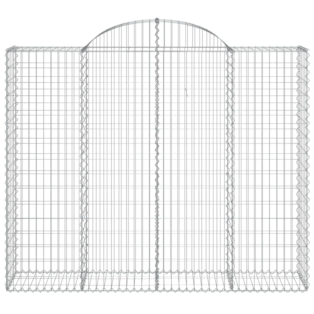 Gabione mit Hochbogen 200x50x160/180 cm Verzinktes Eisen