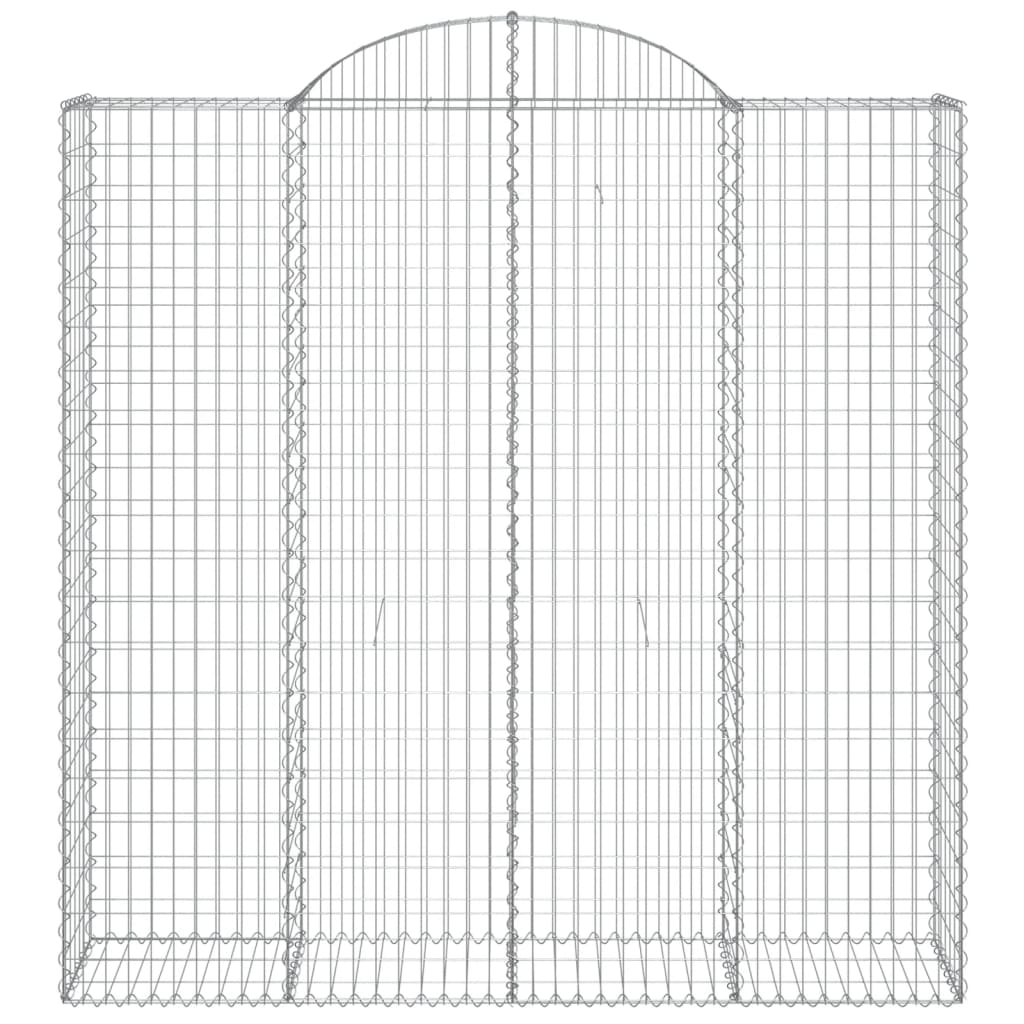 Gabione mit Hochbogen 200x50x200/220 cm Verzinktes Eisen