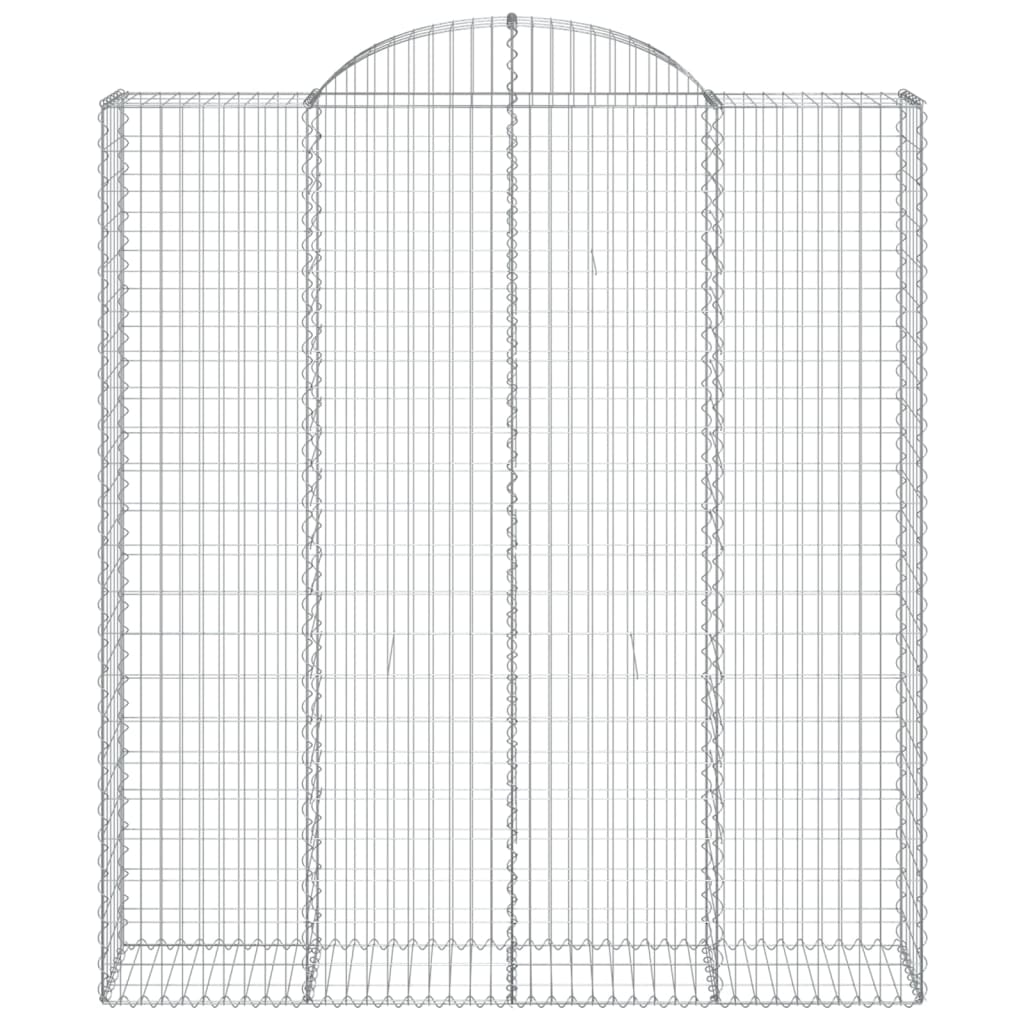 Gabione mit Hochbogen 200x50x220/240 cm Verzinktes Eisen