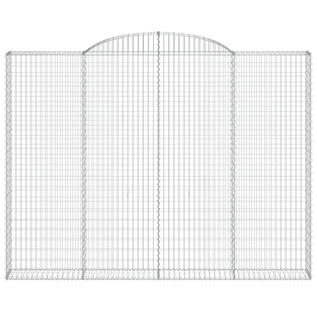 Gabione mit Hochbogen 300x30x220/240 cm Verzinktes Eisen