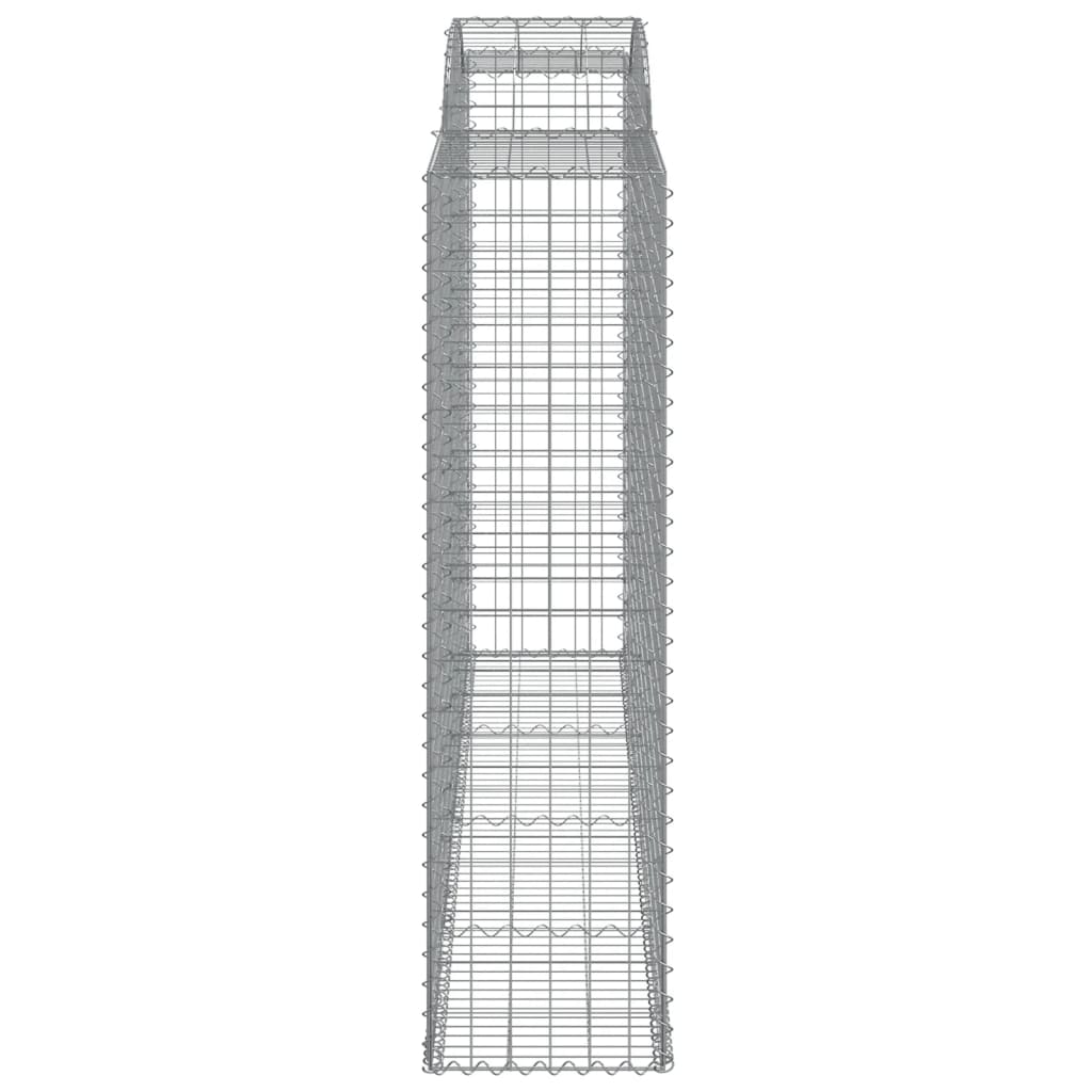 Gabione mit Hochbogen 300x50x180/200 cm Verzinktes Eisen