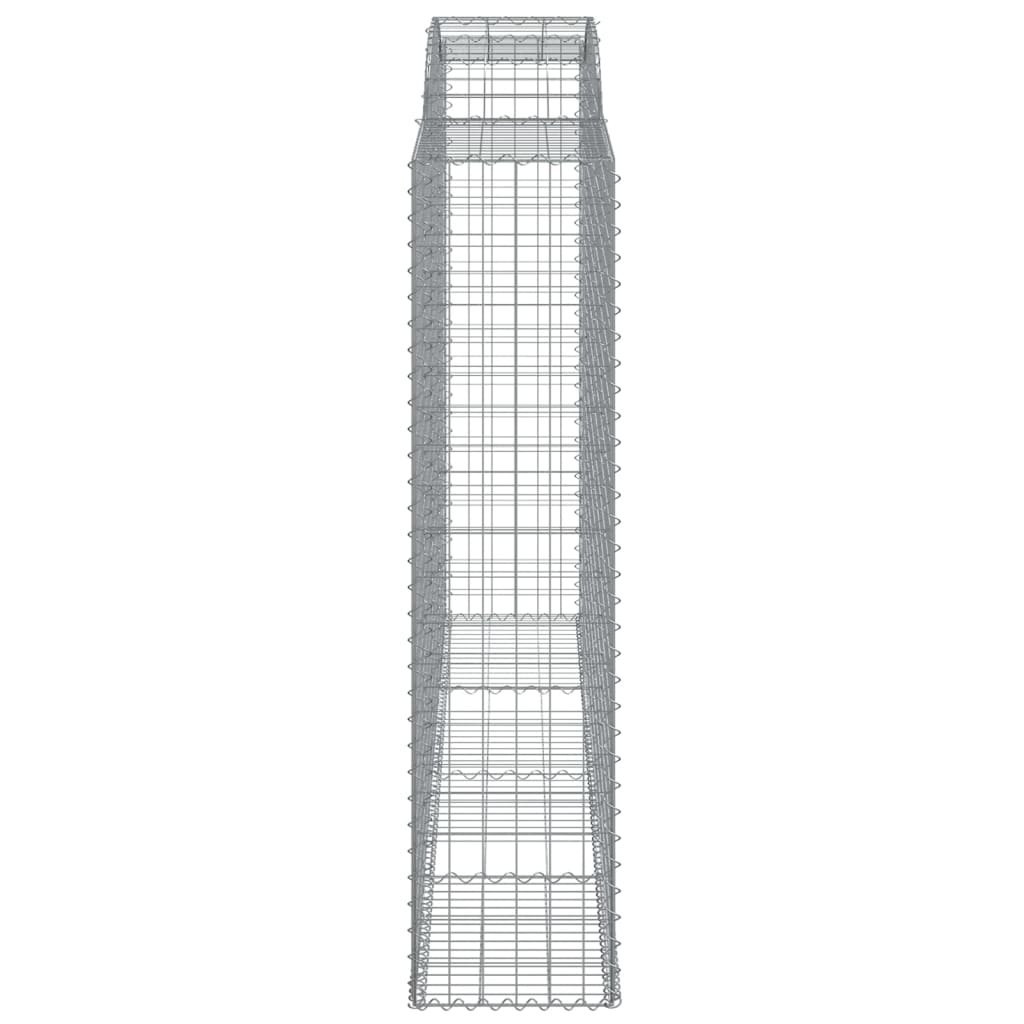 Gabione mit Hochbogen 300x50x200/220 cm Verzinktes Eisen