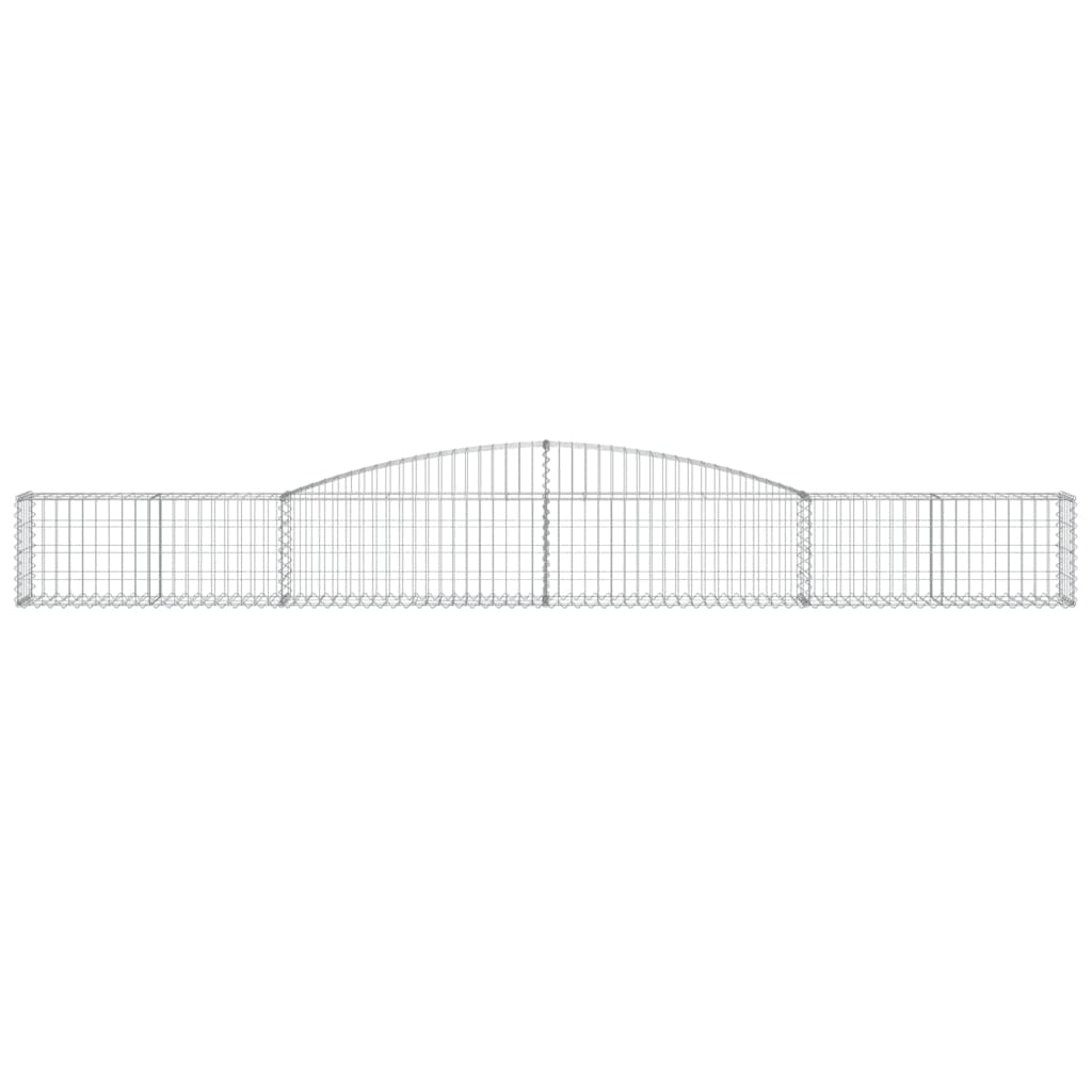 Gabione mit Hochbogen 400x30x40/60 cm Verzinktes Eisen