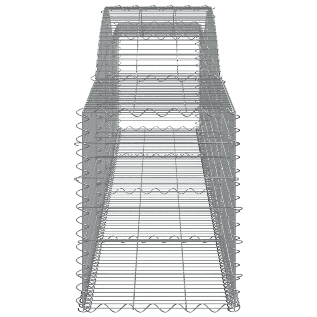 Gabione mit Hochbogen 400x50x60/80 cm Verzinktes Eisen