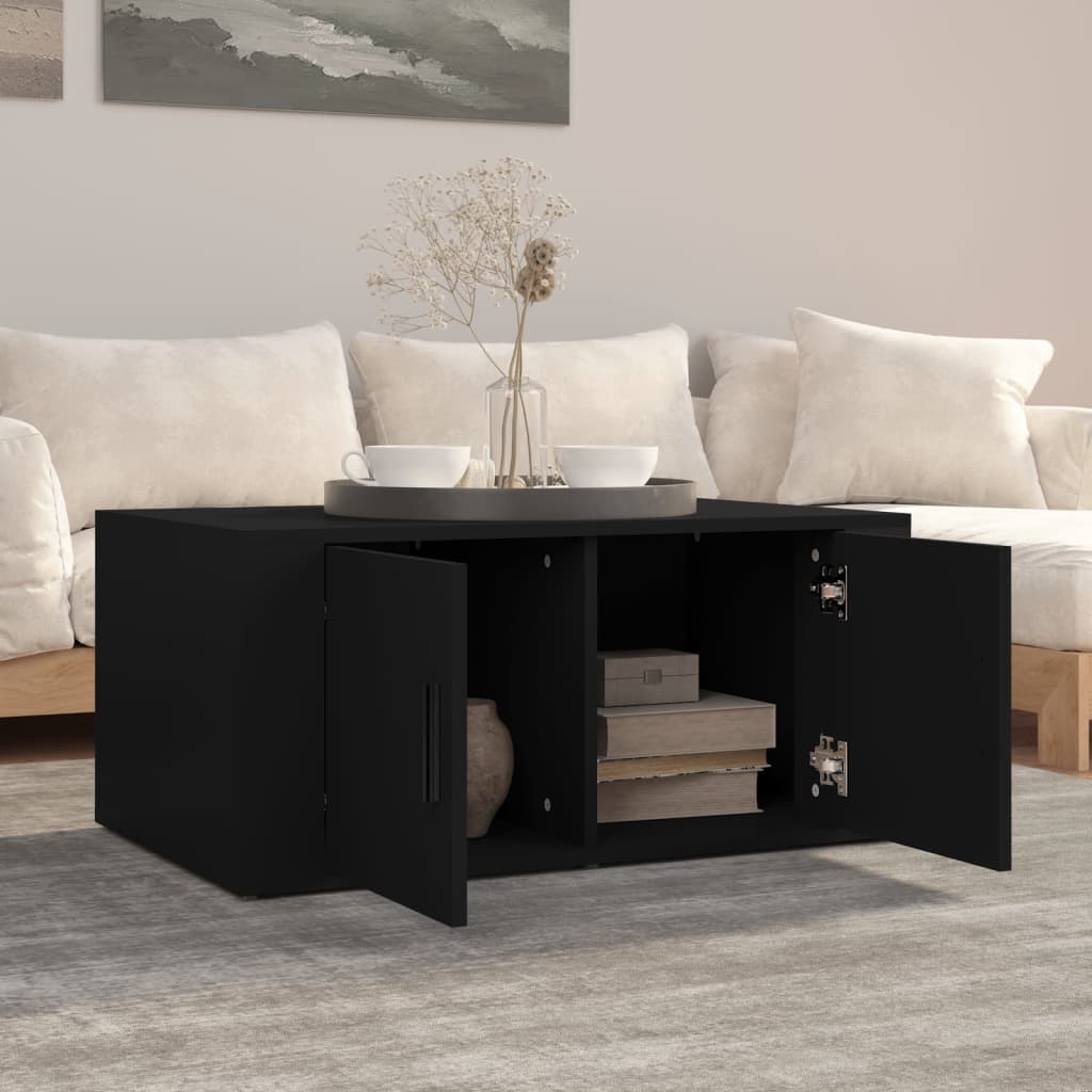 Couchtisch Schwarz 80x50x36 cm Holzwerkstoff