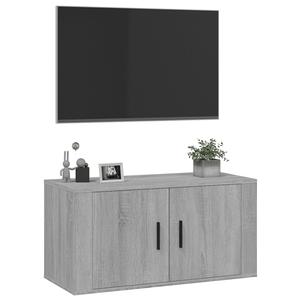 TV-Wandschrank Grau Sonoma 80x34,5x40 cm