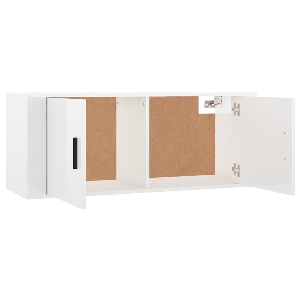 TV-Wandschrank Hochglanz-Weiß 100x34,5x40 cm