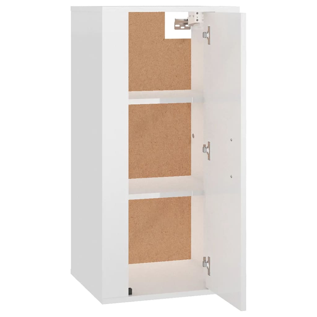 TV-Wandschrank Hochglanz-Weiß 40x34,5x80 cm