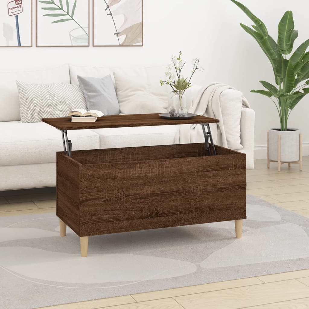 Couchtisch Braun Eichen-Optik 90x44,5x45 cm Holzwerkstoff