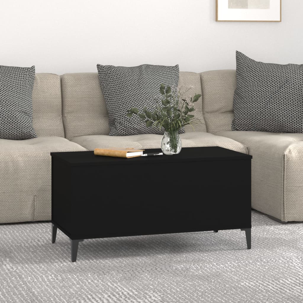 Couchtisch Schwarz 90x44,5x45 cm Holzwerkstoff