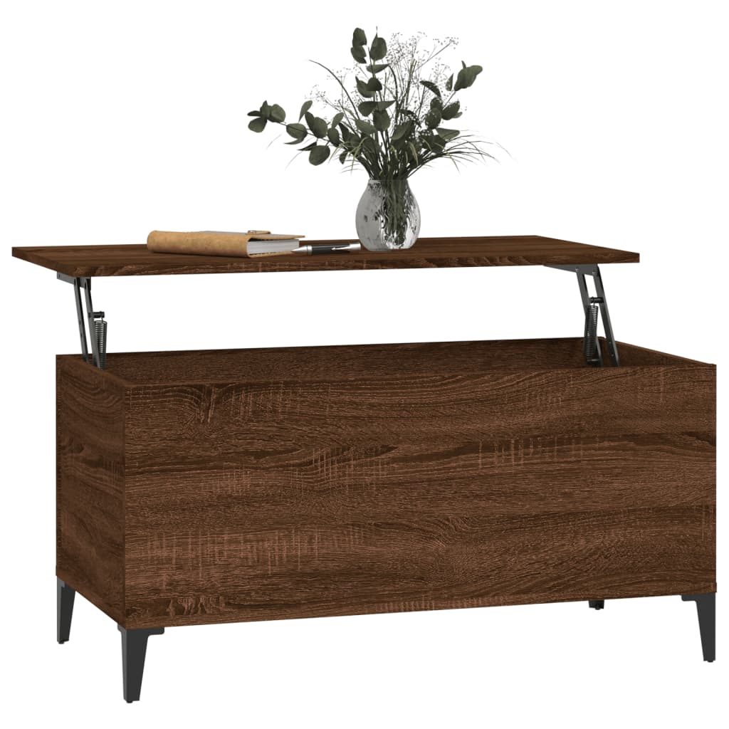 Couchtisch Braun Eichen-Optik 90x44,5x45 cm Holzwerkstoff