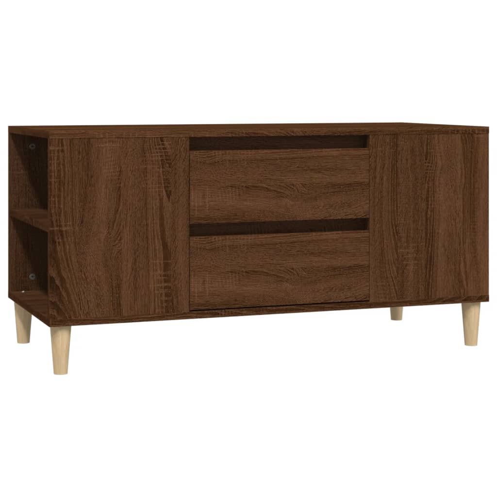 TV-Schrank Braun Eichen-Optik 102x44,5x50 cm Holzwerkstoff