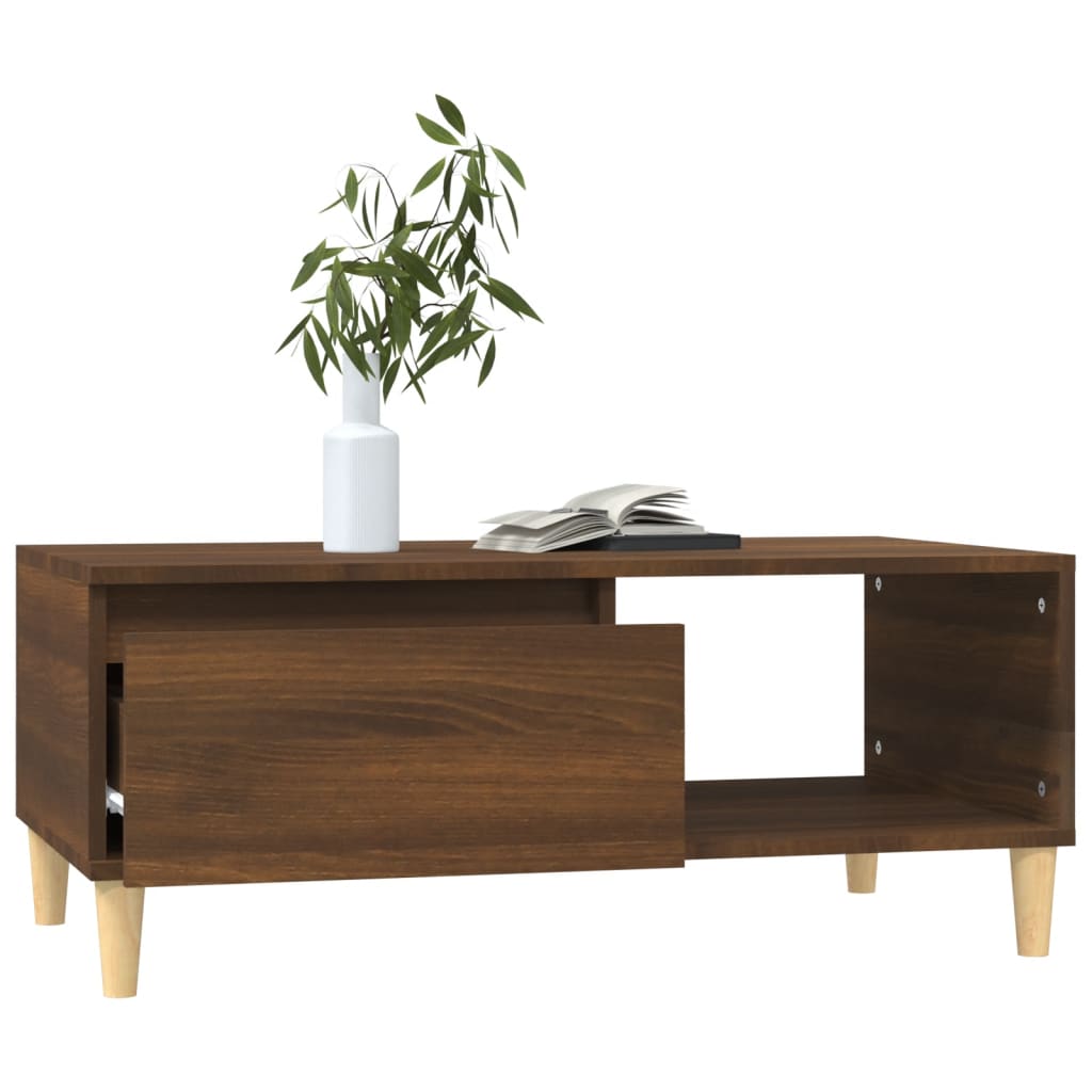 Couchtisch Braun Eichen-Optik 90x50x36,5 cm Holzwerkstoff