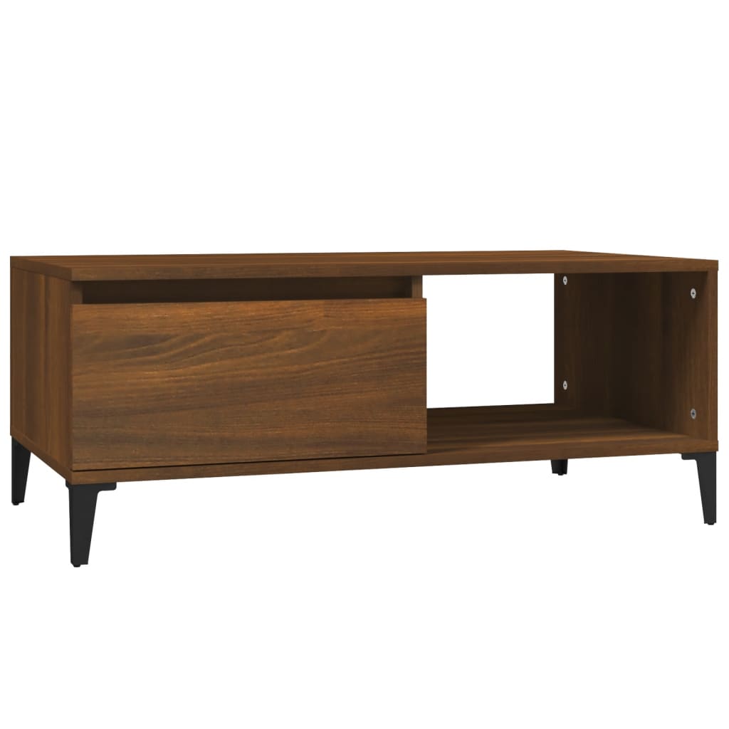 Couchtisch Braun Eichen-Optik 90x50x36,5 cm Holzwerkstoff